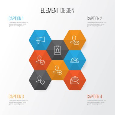 Sosyal simgeler kümesi. İletiyi Oku, Online mektup, toplum ve diğer öğeleri koleksiyonu. Kalp, istemciler, açık gibi semboller de içerir.