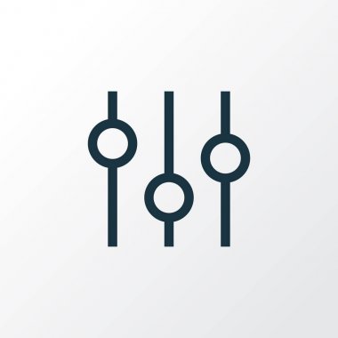 Ekolayzer anahat simgesi. Premium Kalite izole sabitleyici öğe Trendy tarzı.