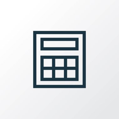 Anahat simgesini hesaplayın. Premium Kalite izole hesaplama öğesi Trendy tarzı.