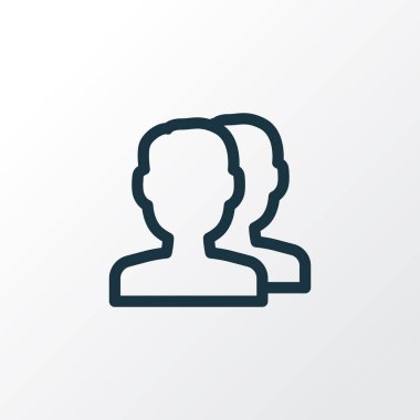 İnsanlar sembolü anahat. Premium Kalite izole grup öğesi Trendy tarzı.