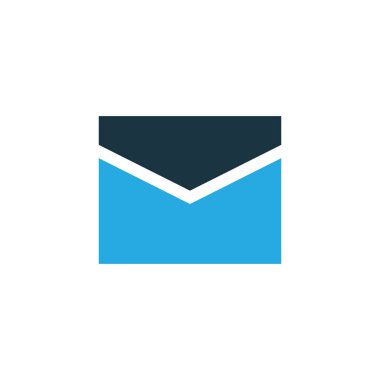 Posta renkli simge sembolü. Premium Kalite izole mektup öğesini Trendy tarzı.