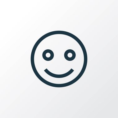 Emoji anahat simgesi. Premium Kalite izole gülümseme öğe Trendy tarzı.