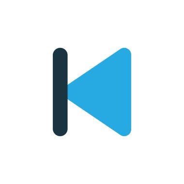 Geriye dönük renkli simge sembolü. Premium Kalite izole başlangıç öğesine Trendy tarzı.