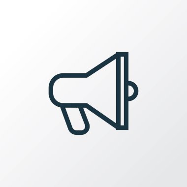 Amplifikatör anahat simgesi. Premium Kalite izole duyuru öğe Trendy tarzı.