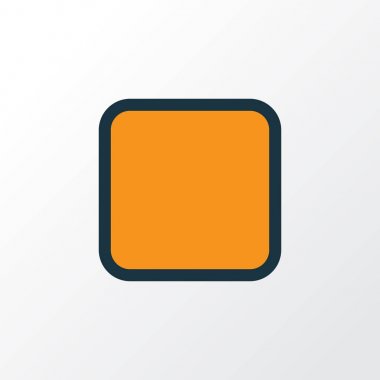 Renkli Anahat simgesini durdurmak. Premium Kalite izole Duraklat öğesini Trendy tarzı.