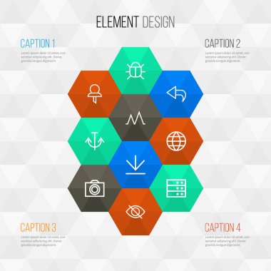 Anahat Icons Set Arabirimi. Sunucu, Küre, Gizle ve diğer öğeleri koleksiyonu. Ayrıca eylem, Datacenter, PIN gibi simgeler içerir.