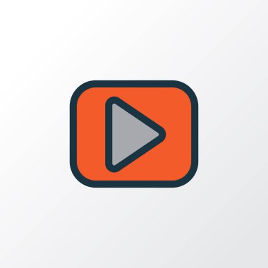 Renkli Anahat simgesini başlar. Premium Kalite izole oyun öğe Trendy tarzı.