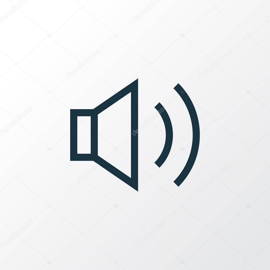 Audio Outline Symbol. Premium Quality Isolated Sound Element In Trendy Style.