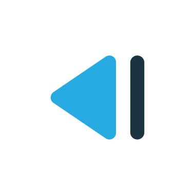 Geriye dönük renkli simge simge yavaş. Premium Kalite Trendy tarzı önceki öğeyi izole.