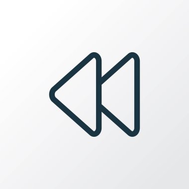 Anahat simgesini geri sar. Premium Kalite izole geriye dönük öğesinde Trendy tarzı.