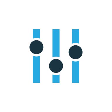 Sabitleyici renkli simge sembolü. Premium Kalite izole ekolayzer öğe Trendy tarzı.