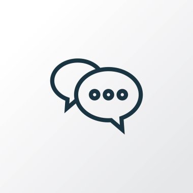 Yorum anahat simgesi. Premium Kalite izole sohbet öğesinde Trendy tarzı.