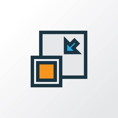 Renkli Anahat simgesini simge durumuna küçültün. Premium Kalite izole azalma öğe Trendy tarzı.