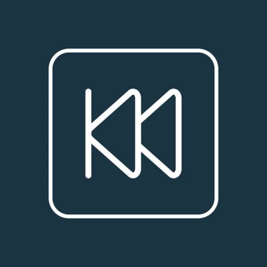 Önceki anahat simgesi. Premium Kalite izole geri sarma öğe Trendy tarzı.