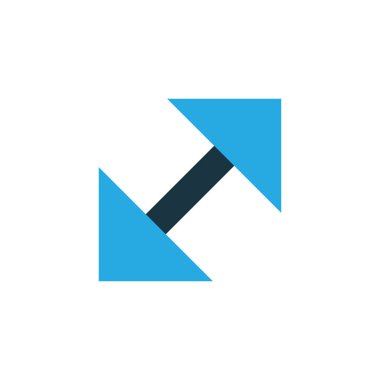 Renkli simge sembolü yeniden boyutlandırın. Premium kalite izole büyütmek moda stil öğesinde.