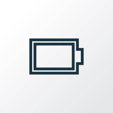 Enerji anahat simgesi. Premium Kalite izole boş akümülatör öğe Trendy tarzı.