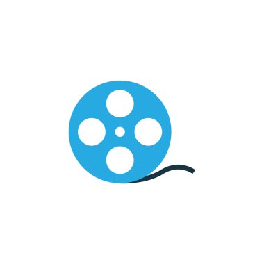 Film Reel renkli simge sembolü. Premium Kalite izole film şeridi öğe Trendy tarzı.