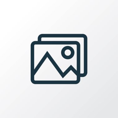 Resim anahat simgesi. Premium Kalite izole Galeri öğesi Trendy tarzı.