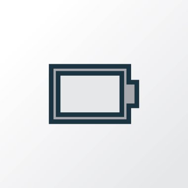 Enerji renkli anahat simgesi. Premium Kalite izole boş akümülatör öğe Trendy tarzı.