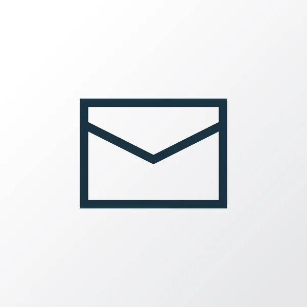 Brief overzichtsknop. Premium kwaliteit geïsoleerd Mail Element In Trendy stijl. — Stockvector