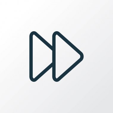 Hızlı ileri anahat simgesi. Premium Kalite Trendy tarzı sonraki öğeyi izole.