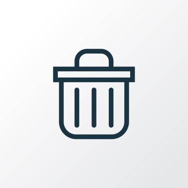 Depo gözü anahat simgesini geri dönüşüm. Premium Kalite izole çöp moda stil öğesinde olabilir.