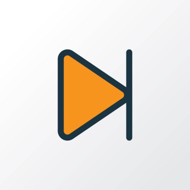 Bitirme renkli anahat simgesi. Premium Kalite izole bitiş öğesinde Trendy tarzı.