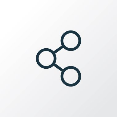 Sosyal anahat simgesi. Premium Kalite izole paylaşım öğe Trendy tarzı.