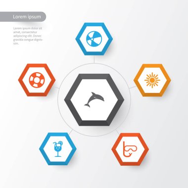 Sezon Icons Set. Memeli, limonata, güneşli ve diğer öğeleri koleksiyonu. Ayrıca sembolleri böyle içerir olarak güneşli, güneş, top.