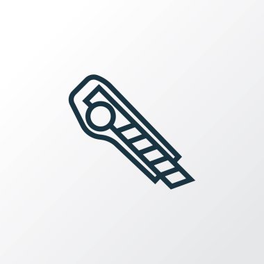 Yardımcı programı'nı bıçak anahat simgesi. Premium Kalite izole kesici öğe Trendy tarzı.
