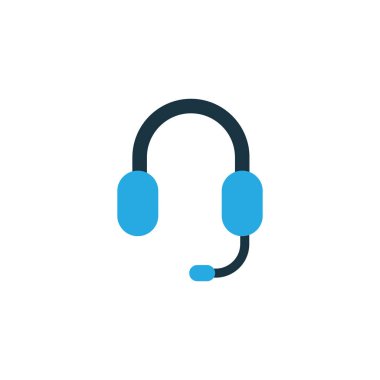 Kulaklık renkli simge sembolü. Premium Kalite izole kulaklık öğe Trendy tarzı.