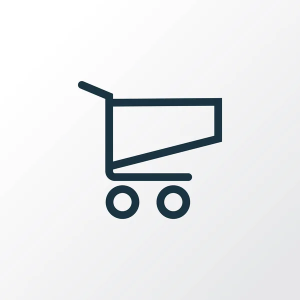 Shopping dispositionssymbol. Premium kvalitet isolerade Cart Element i trendig stil. — Stock vektor