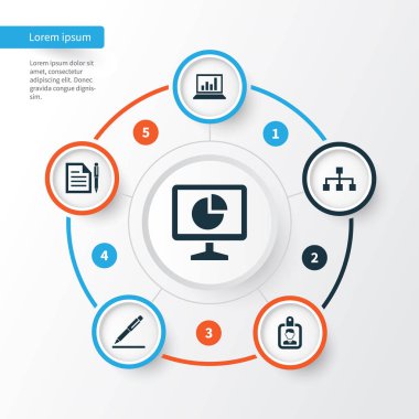 İş İkonları/Simgeleri ayarlayın. İstatistikler, hiyerarşi, kimlik kartı ve diğer öğeleri koleksiyonu. Ayrıca, kalem, imzalama, istatistik gibi simgeler içerir.