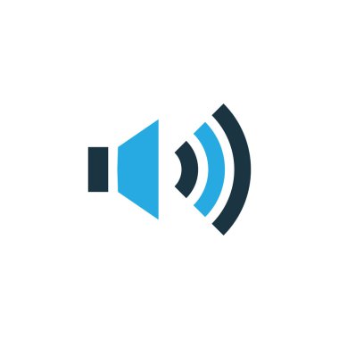 Renkli simge simge sesini. Premium Kalite izole megafon öğe Trendy tarzı.