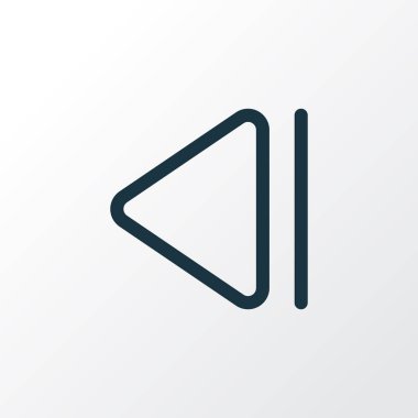 Geriye dönük anahat simgesini yavaş. Premium Kalite Trendy tarzı önceki öğeyi izole.