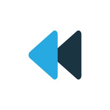 Renkli simge simge geri sar. Premium Kalite izole geriye dönük öğesinde Trendy tarzı.