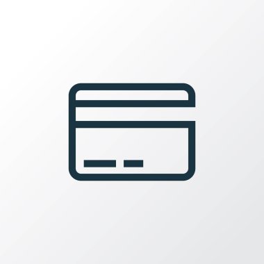 Kart anahat simgesi. Premium Kalite izole ödeme öğe Trendy tarzı.