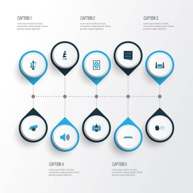 Tatil renkli simgeler ayarlayın. Cami fener, savaş topu, Hejaz ve diğer öğeleri koleksiyonu. Ayrıca yer, ibadet, sürahi gibi simgeler içerir.