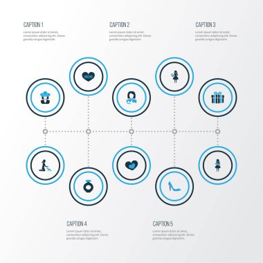 Anneler günü renkli simge tasarım konsepti. Çiçek, romantik ve bebek 10 gibi öğeleri kümesi. Çocuk, erkek için güzel sembolleri ve korumak.