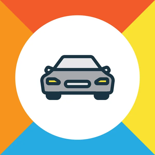 Autó színes szimbólumát. Prémium minőségű elszigetelt személygépkocsi elem divatos stílusban. — Stock Vector