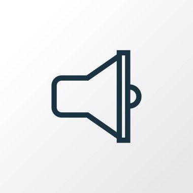 Hoparlör anahat simgesi. Premium Kalite izole megafon öğe Trendy tarzı.