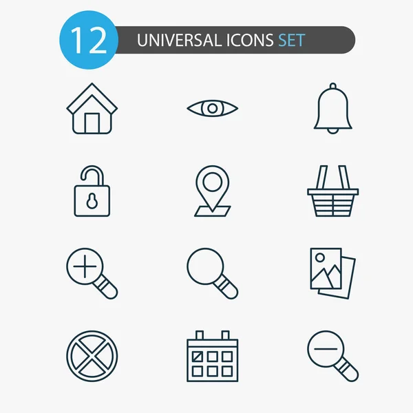 Set icone di rete. Raccolta di proprietà, aumentare Loup, uscita e altri elementi. Include anche simboli come calendario, casa, Annulla . — Vettoriale Stock
