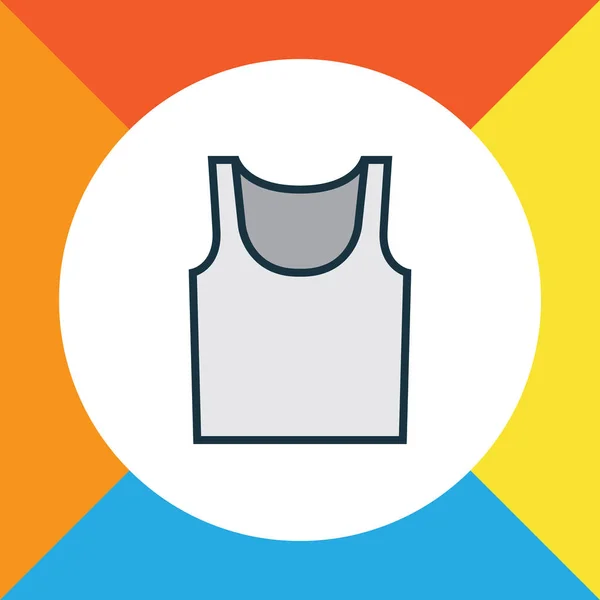 Singlet Colorful Outline Symbol. Premium Quality Isolated Underwear Element In Trendy Style. — Stock Vector