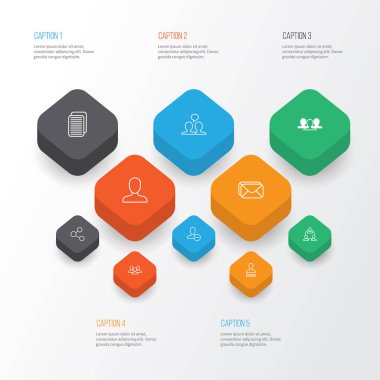 İletişim simgeler kümesi. Grup, konuşma, Web profil ve diğer öğeleri koleksiyonu. Sosyal, sohbet, yazı gibi semboller de içerir.