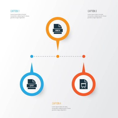 Belge simgeler kümesi. Otf, eğitim, Multimedya ve diğer öğeleri koleksiyonu. Ayrıca Otf, Mkv, yazılım gibi simgeler içerir.