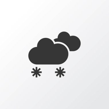 Hava simgesi simgesi. Premium Kalite izole bulutlu az miktarda moda stil öğesinde kar.