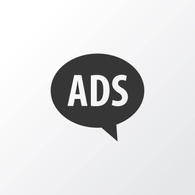 Reklam simgesi simgesi. Premium Kalite izole reklam öğesi Trendy tarzı.