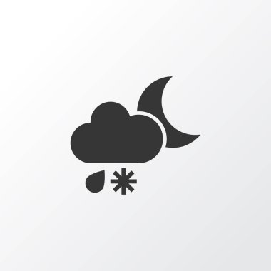 Fırtına simgesi simgesi. Premium Kalite izole kar duş gece öğe trendy tarzı.