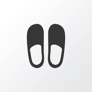 Terlik simgesi simgesi. Üstün kaliteli ev ayakkabıları moda stil öğesinde izole.