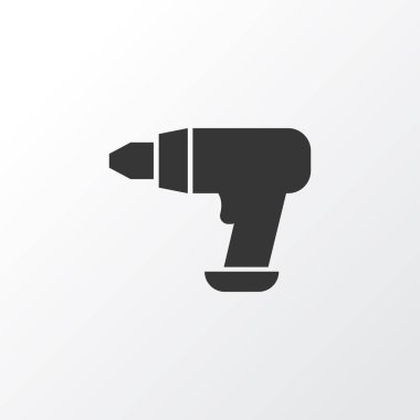 Matkap simgesi simgesi. Premium Kalite izole aracı öğe trendy tarzı.